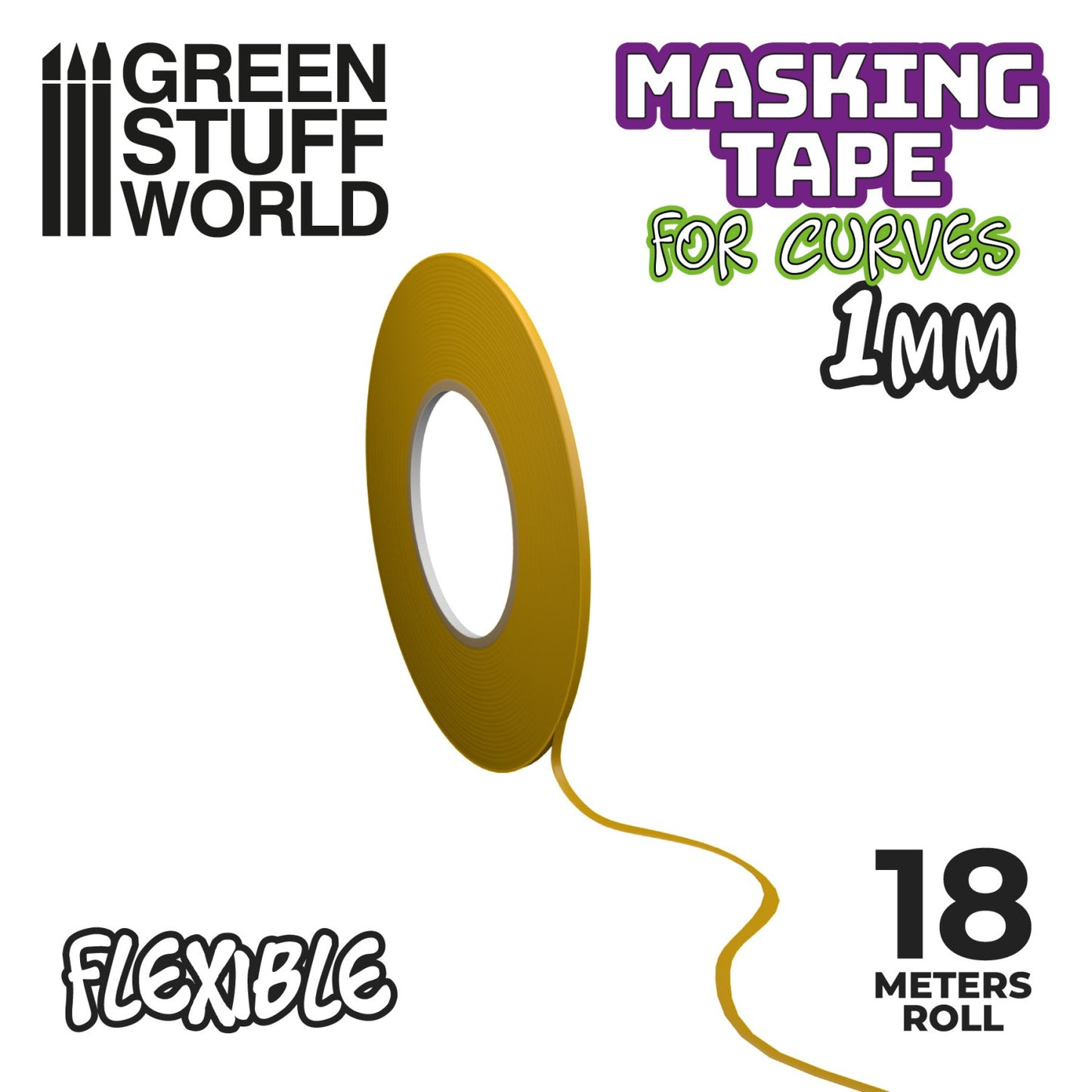Green Stuff World Masking Tape Cinta Flexible 1mm