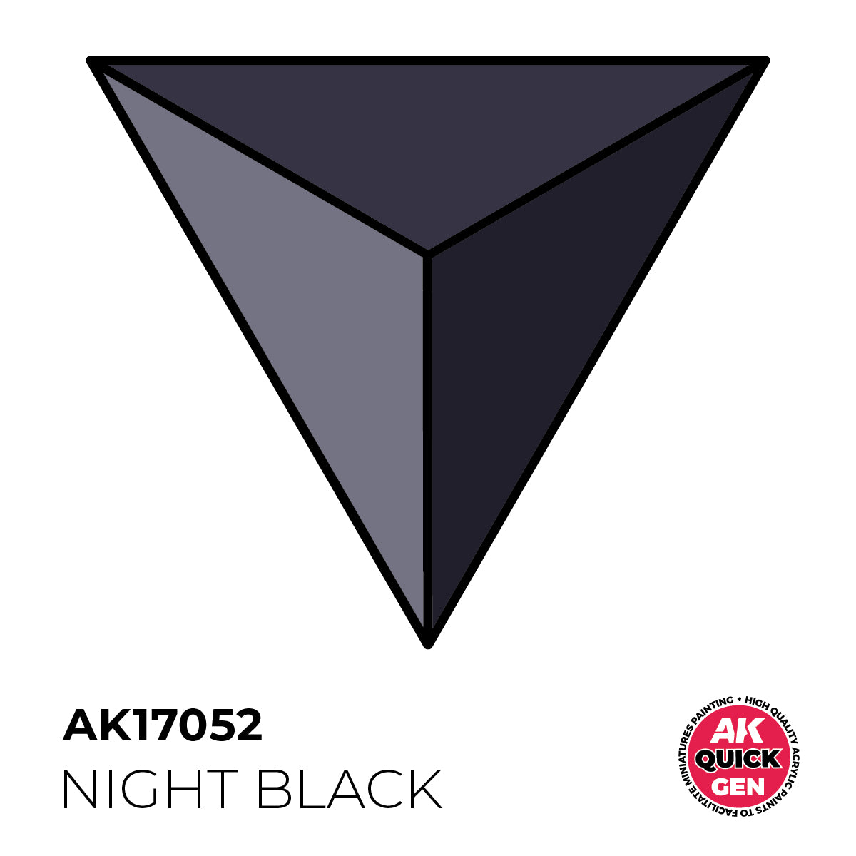 AK Pintura Acrílica Quickgen AK17052 Intensity High Night Black 18ml