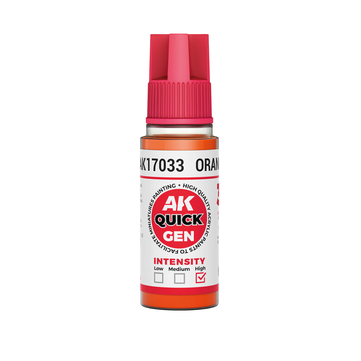 AK Pintura Acrílica Quickgen AK17033 Intensity High Orange 18ml
