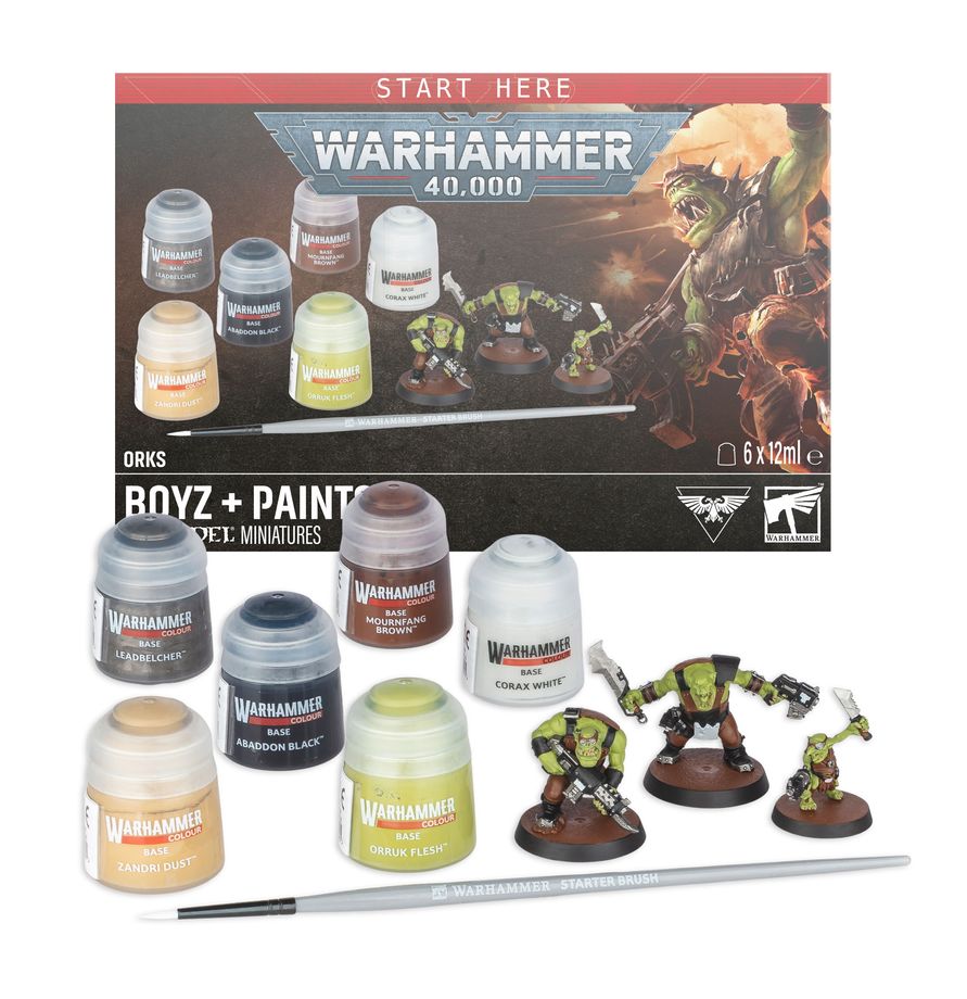 Games Workshop Warhammer40K Orks Boyz + Paints