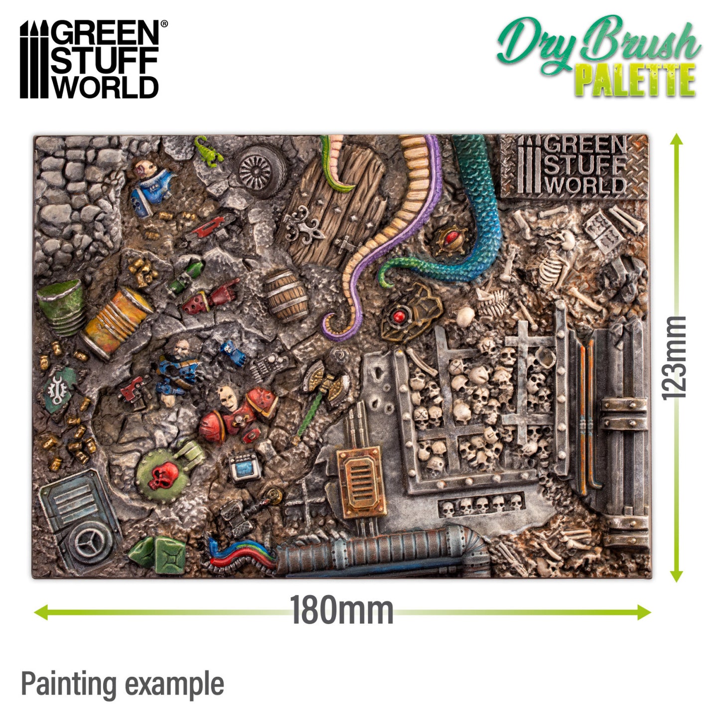 Green Stuff World Paleta Pincel Seco-dry Brush Palette