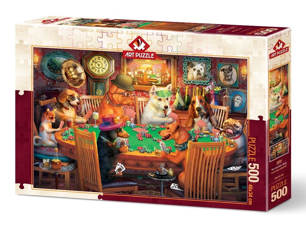 Art Puzzle Rompecabezas Perros Apostadores 500 pzas