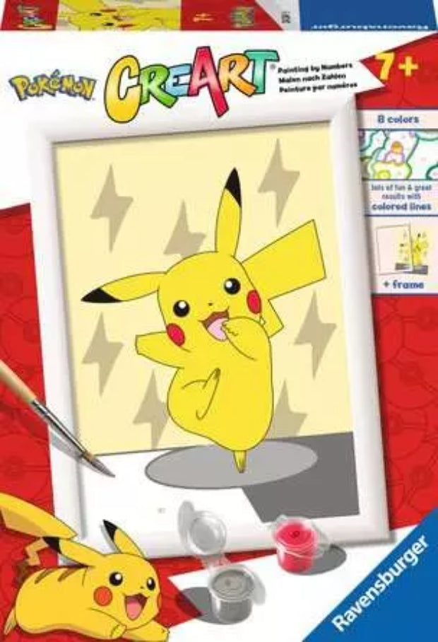 Ravensburger Creart Pokemon Pikachu Pinta con Números