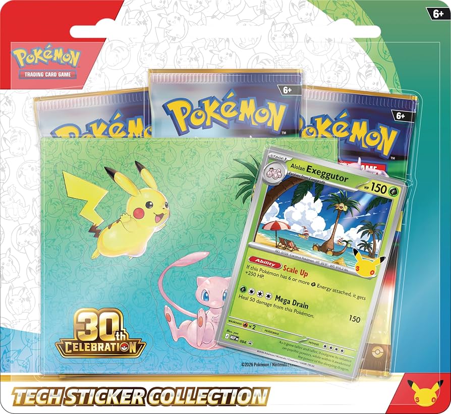 Pokemon TCG 30th Aniv. Exeggutor Tech Sticker Collection Inglés