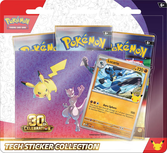 Pokemon TCG 30th Aniversario Lucario Tech Sticker Collection
