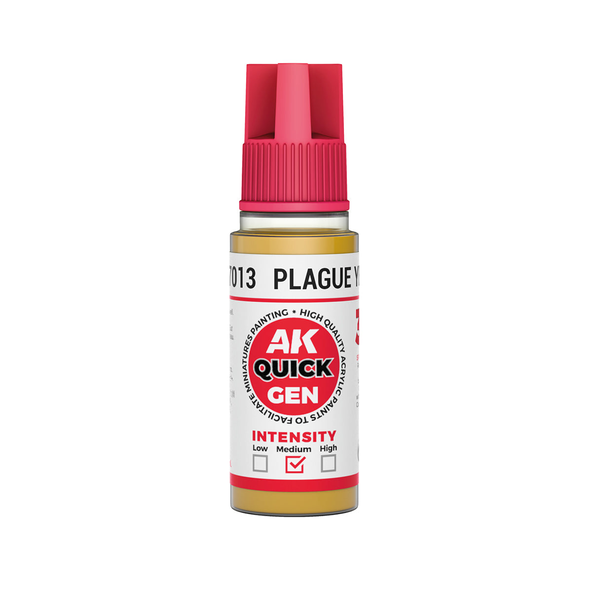 AK Pintura Acrílica Quickgen AK17013 Intensity Medium Plague Yellow 18ml
