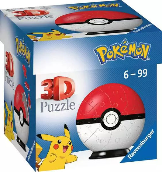 Ravensburger Rompecabezas 3d Pokémon Pokeball 54 Pzas