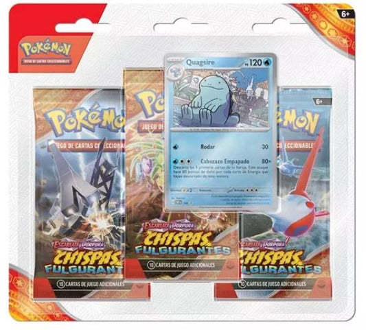 Pokemon Chispas Fulgurantes Tres Booster Blister Quagsire Español