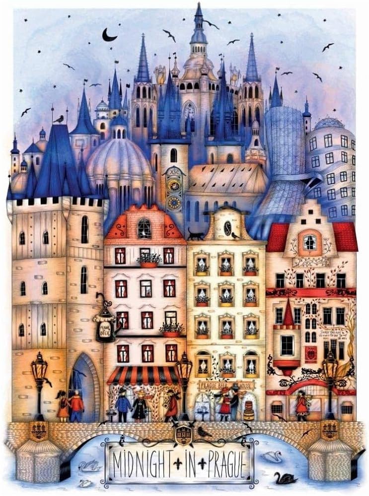 KI Puzzles Rompecabezas Medianoche en Praga 1000 Pzas