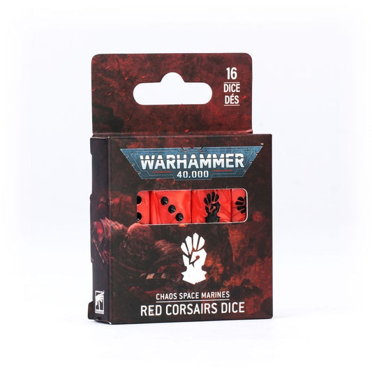 Games Workshop Warhammer40k Chaos Space Marines Red Corsairs Dice Dados