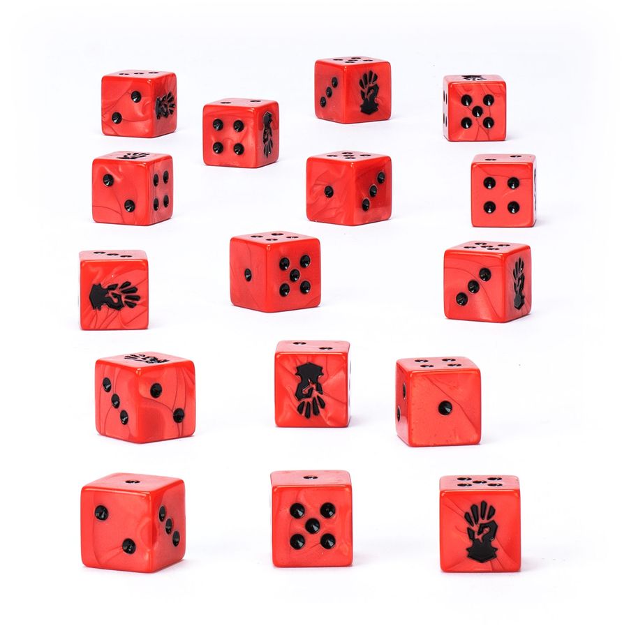 Games Workshop Warhammer40k Chaos Space Marines Red Corsairs Dice Dados