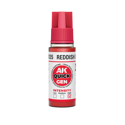 AK Pintura Acrílica Quickgen AK17035 Intensity High Reddish Orange 18ml