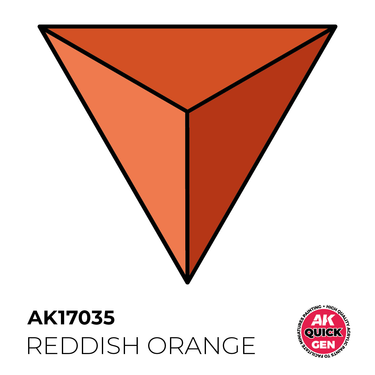 AK Pintura Acrílica Quickgen AK17035 Intensity High Reddish Orange 18ml