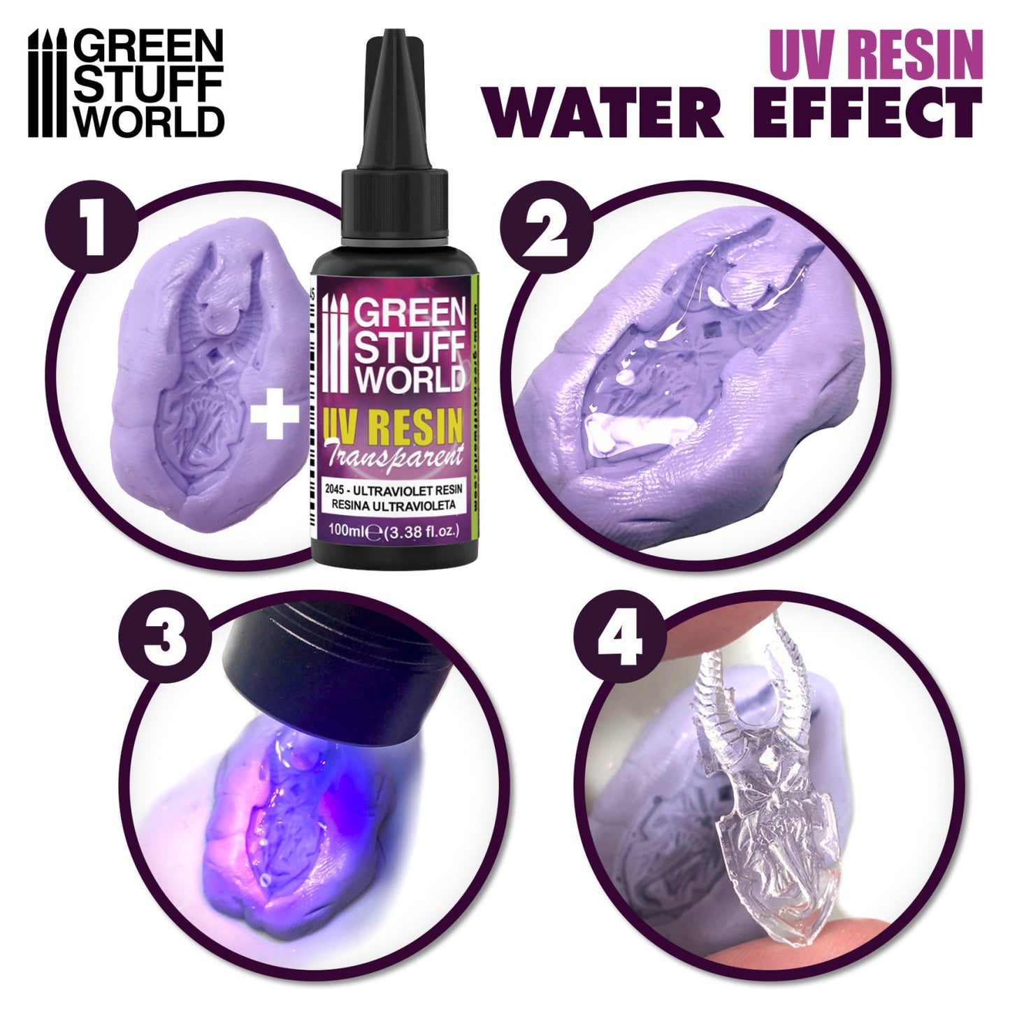 Green Stuff World UV Resin Resina UV 100ml efecto agua