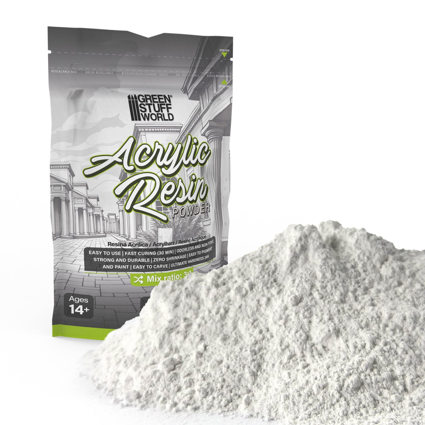 Green Stuff World Resina Acrilica En Polvo 500gr