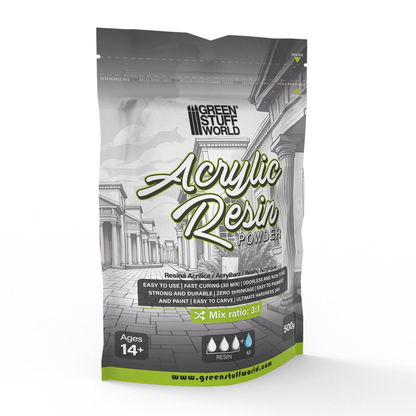 Green Stuff World Resina Acrilica En Polvo 500gr