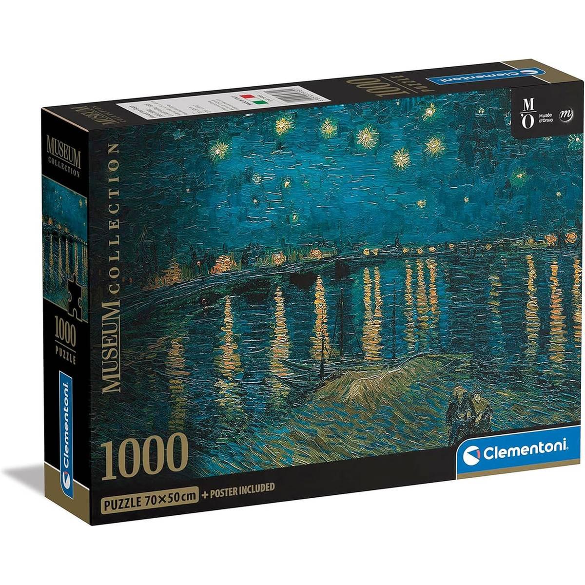 Clementoni Rompecabeza Van Gogh Noche Estrellada en el Rodano 1000 pza
