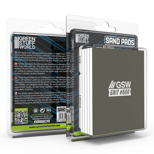 Green Stuff World Bloques de Lijado Rigido Grano 600