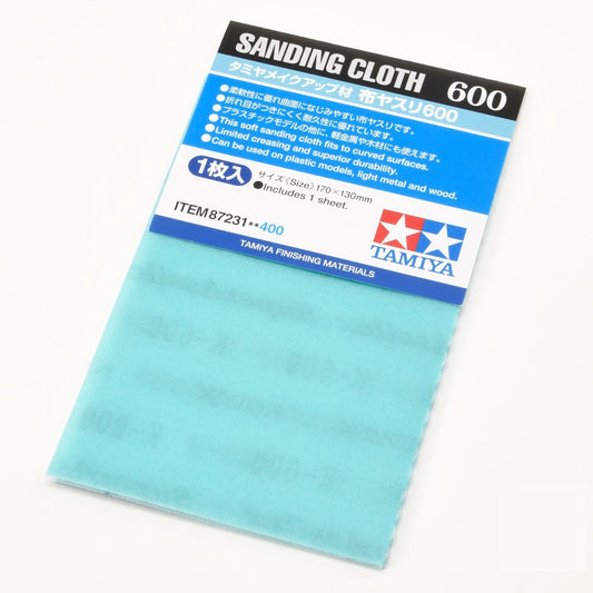 Tamiya Sanding Cloth #600 87231 Lija 170x130mm Azul Cielo