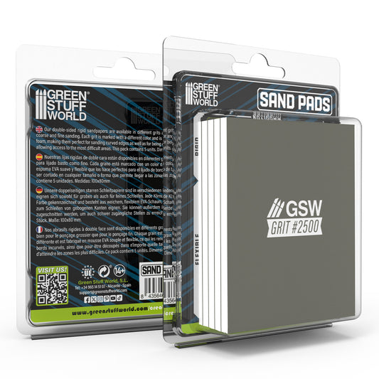 Green Stuff World Bloques de lijado Rigido Grano 2500