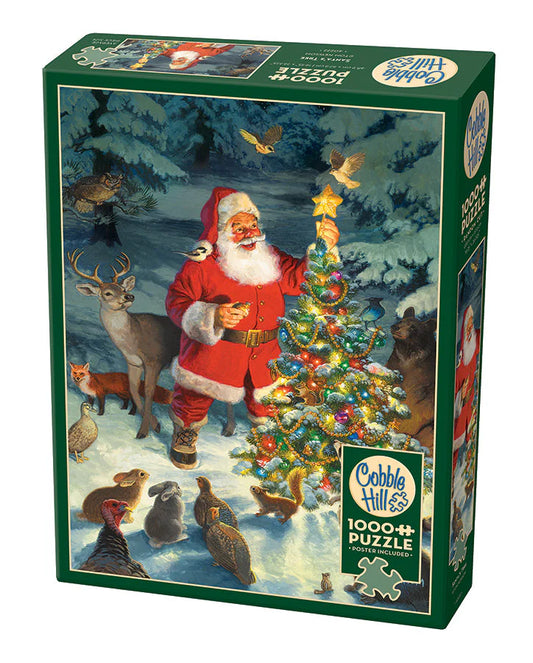 Cobble Hill Rompecabezas Santa Claus Arbol De Navidad 1000 Pz