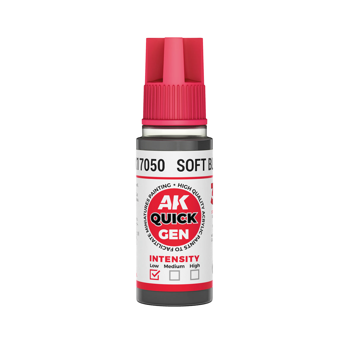 AK Pintura Acrílica Quickgen AK17050 Intensity Low Soft Black 18ml