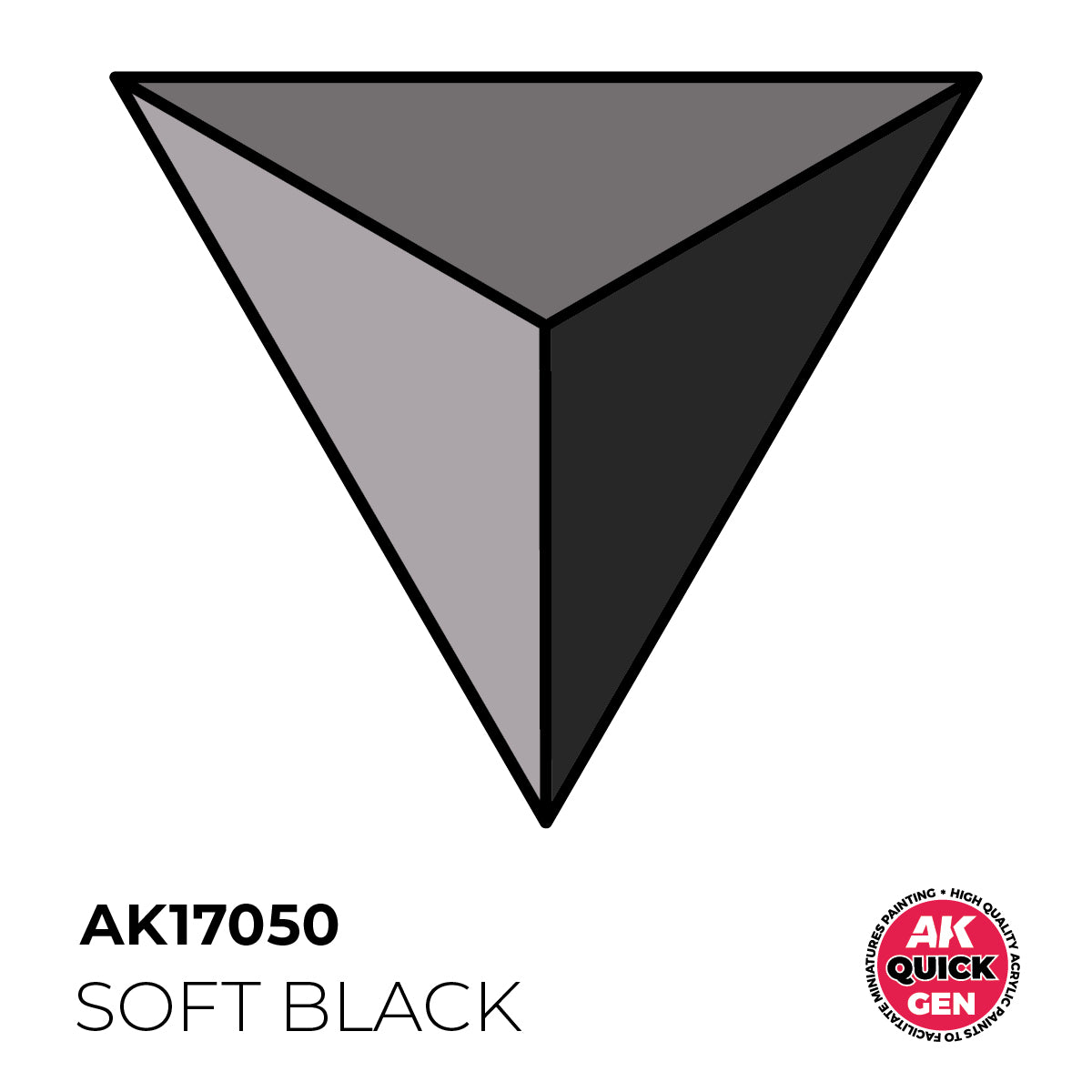 AK Pintura Acrílica Quickgen AK17050 Intensity Low Soft Black 18ml