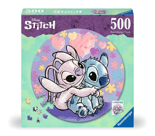 Ravensburger Rompecabezas Stitch Redondo 500 Piezas