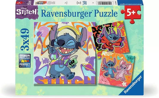 Ravensburger 3 Rompecabezas Disney Stitch 49pza