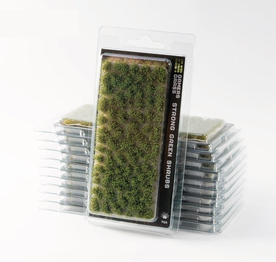 Gamers Grass Tuft Pastos Para Modelismo Strong Green Shrubs 6mm - GGFSSG
