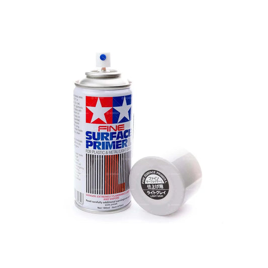 Tamiya Fine Surface Primer Light Gray 180ml Aerosol 87064