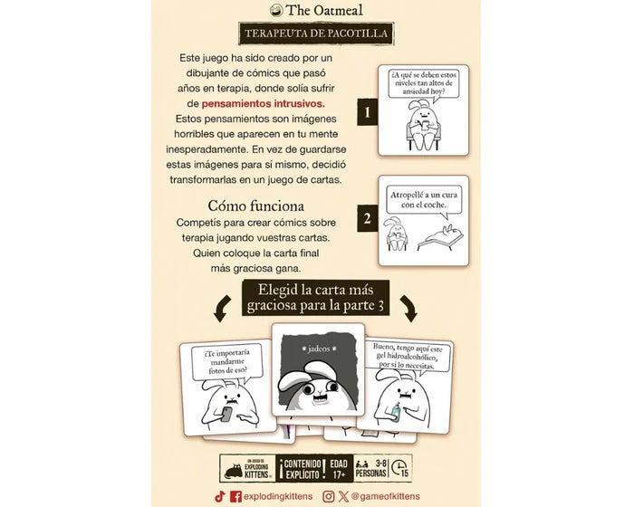Exploding Kittens Terapeuta De Pacotilla Juego Mesa - Español