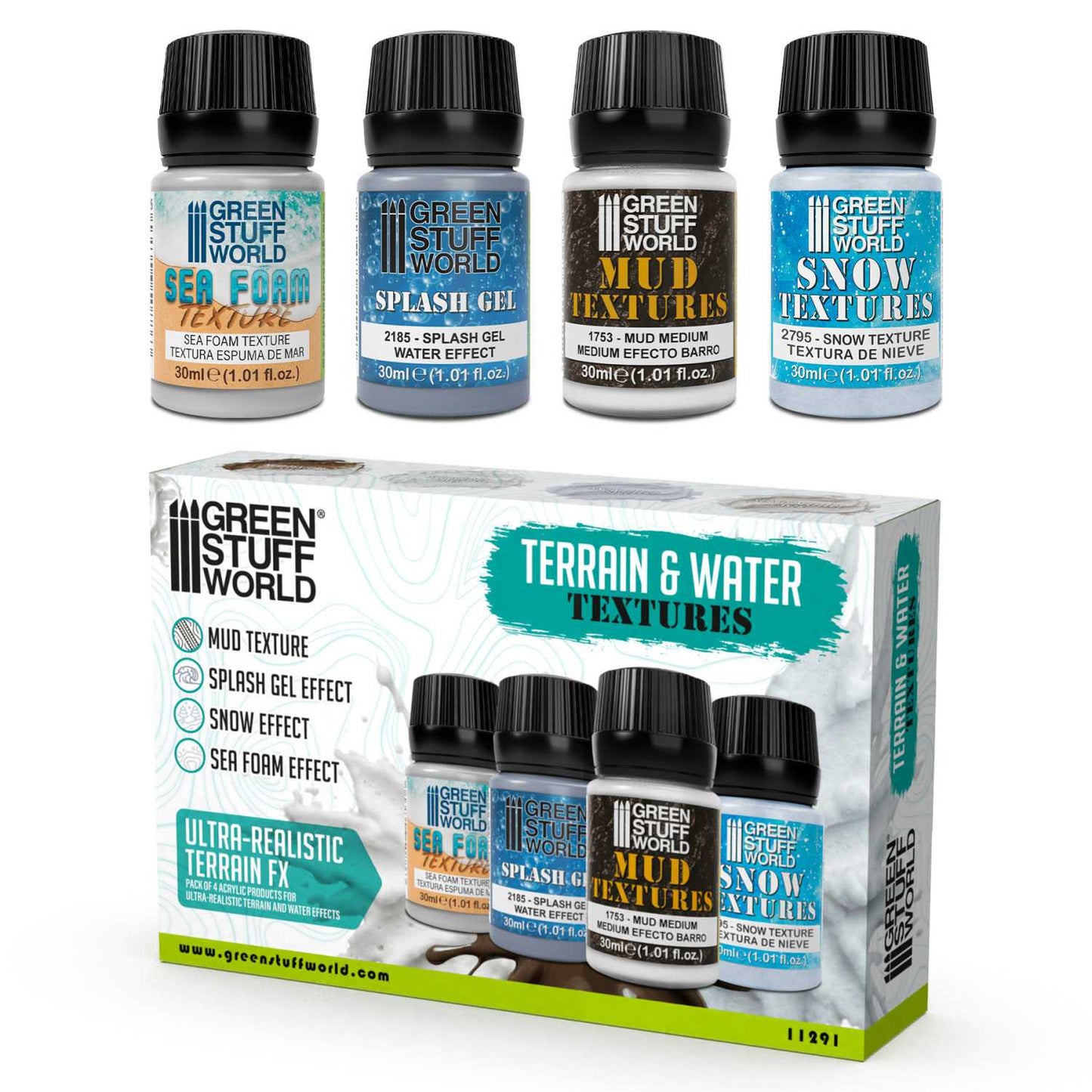 Green Stuff World Set Texturas Acuaticas 30ml 11291