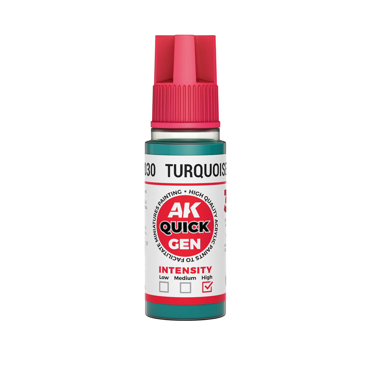 AK Pintura Acrílica Quickgen AK17030 Intensity Hight Turquoise Green 18ml