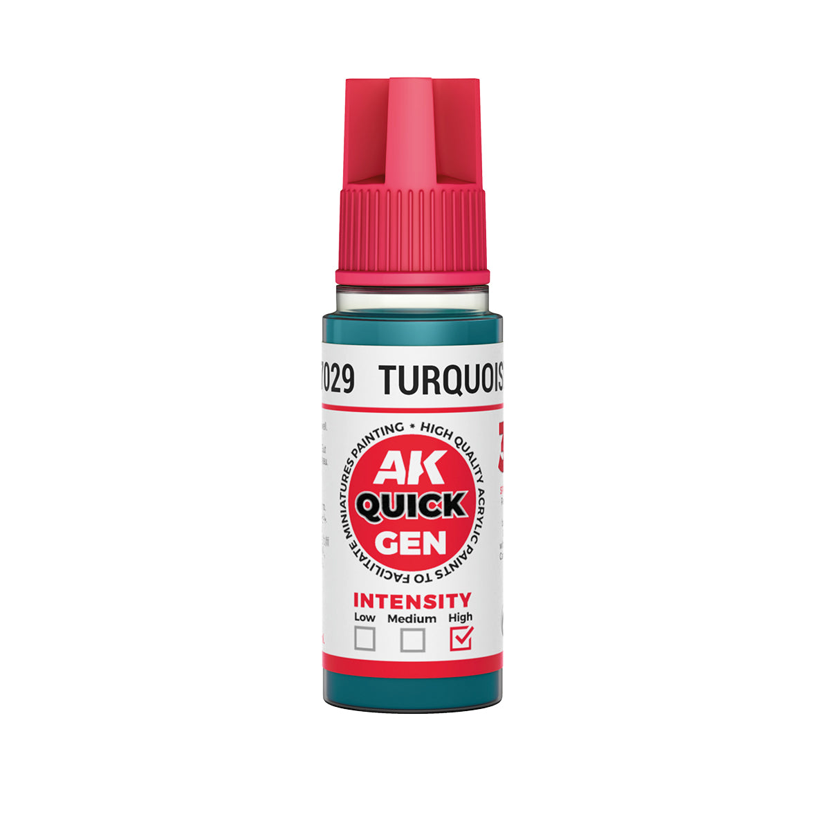 AK Pintura Acrílica Quickgen AK17029 Intensity High Turquoise Blue 18ml