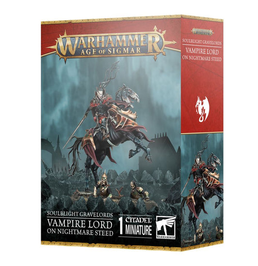 Games Workshop Warhamer Age of Sigmar Soulblight Gravelords Vampire Lord On Nightmare Steed