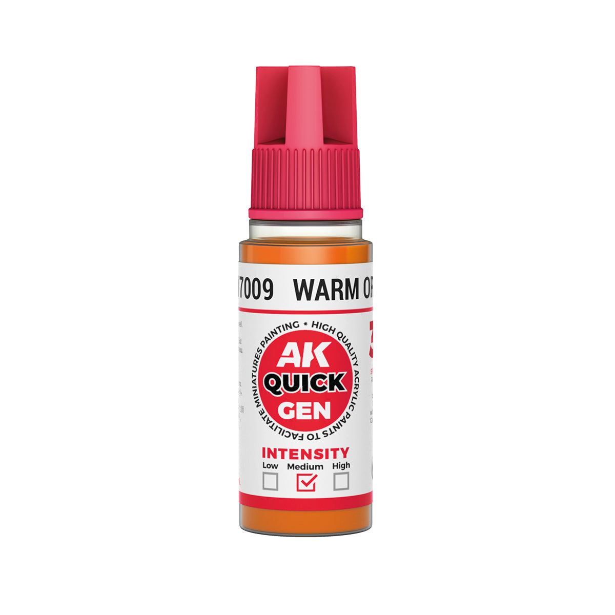 AK Pintura Acrílica Quickgen AK17009 Intensity Medium Warm Orange 18ml