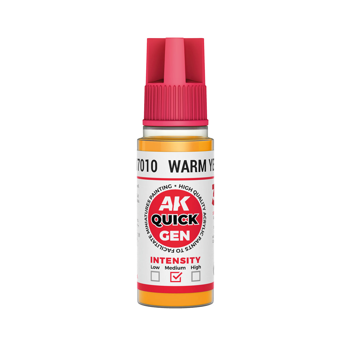 AK Pintura Acrílica Quickgen AK17010 Intensity Medium Warm Yellow 18ml