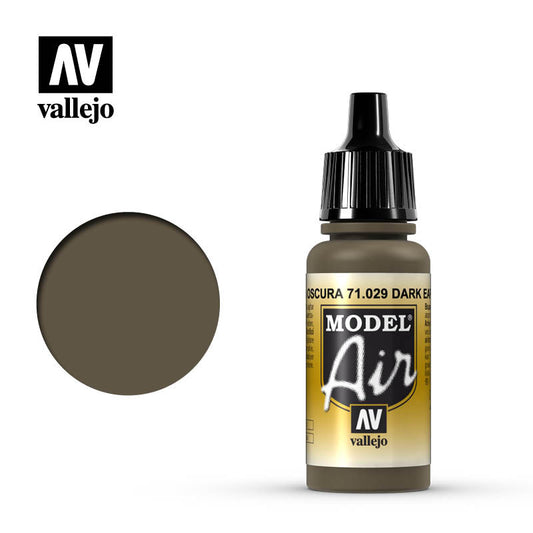 Vallejo Model Air Tierra Oscura 71.029 17ml Pintura