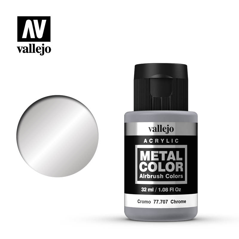 Vallejo Metal Color Cromo 77.707 32Ml Pintura Acrílica