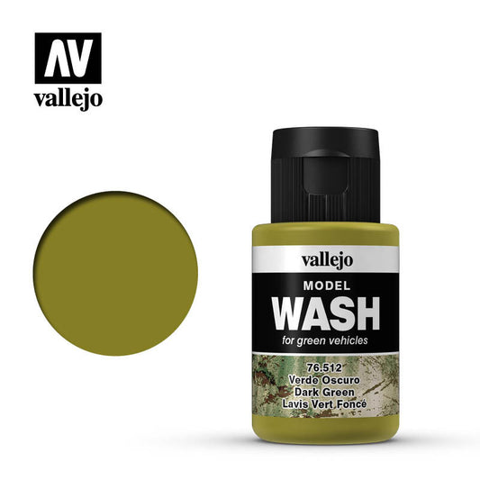 Vallejo Model Wash Lavado Verde Oscuro 76.512 35ml Pintura Acrílica