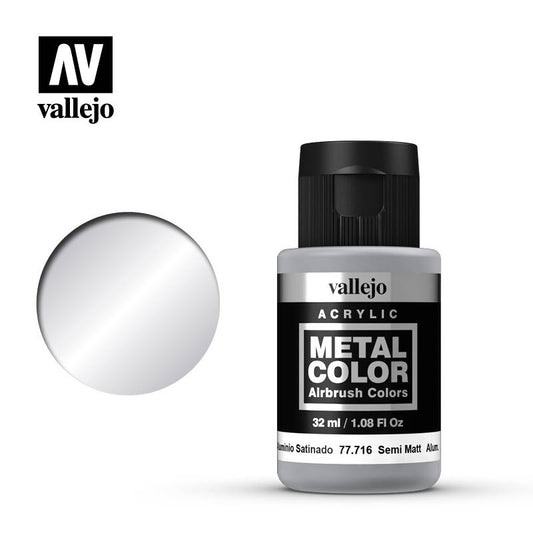 Vallejo Metal Color Aluminio Satin 77.716 32Ml Pintura Acrílica