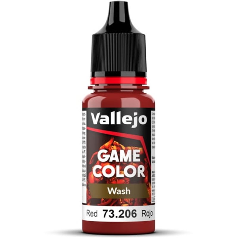 Vallejo Game Wash 2023 Rojo 73.206 17ml Pintura