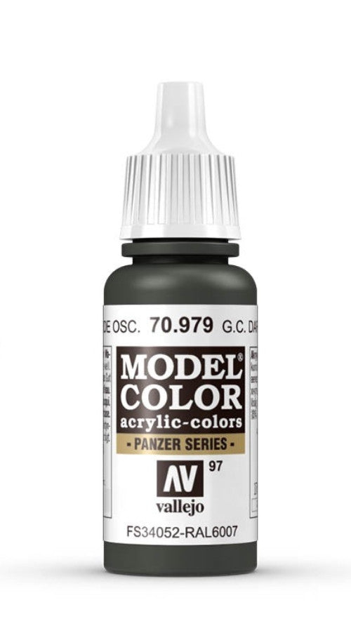 Vallejo Model Color 97 Alemán Camuflaje Verde Oscuro 70.979 17ml Pintura Acrílica