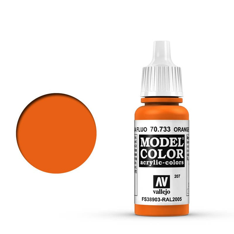 Vallejo Model Color 207 Naranja Fluorescente 70.733 17ml Pintura Acrílica