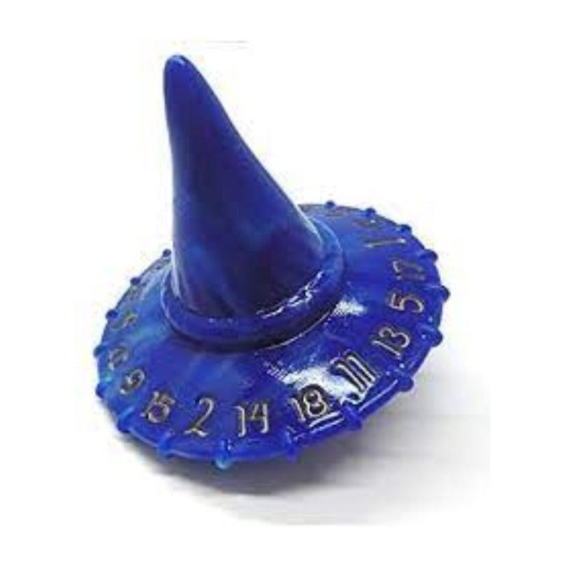 Poly Hero Dado D20 Wizard Hat Lapis Lazuli & Glittering Gold